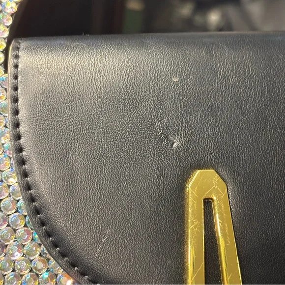 Glamorous Black and Silver Mini Bag with Crescent Shape - Picture 5 of 7